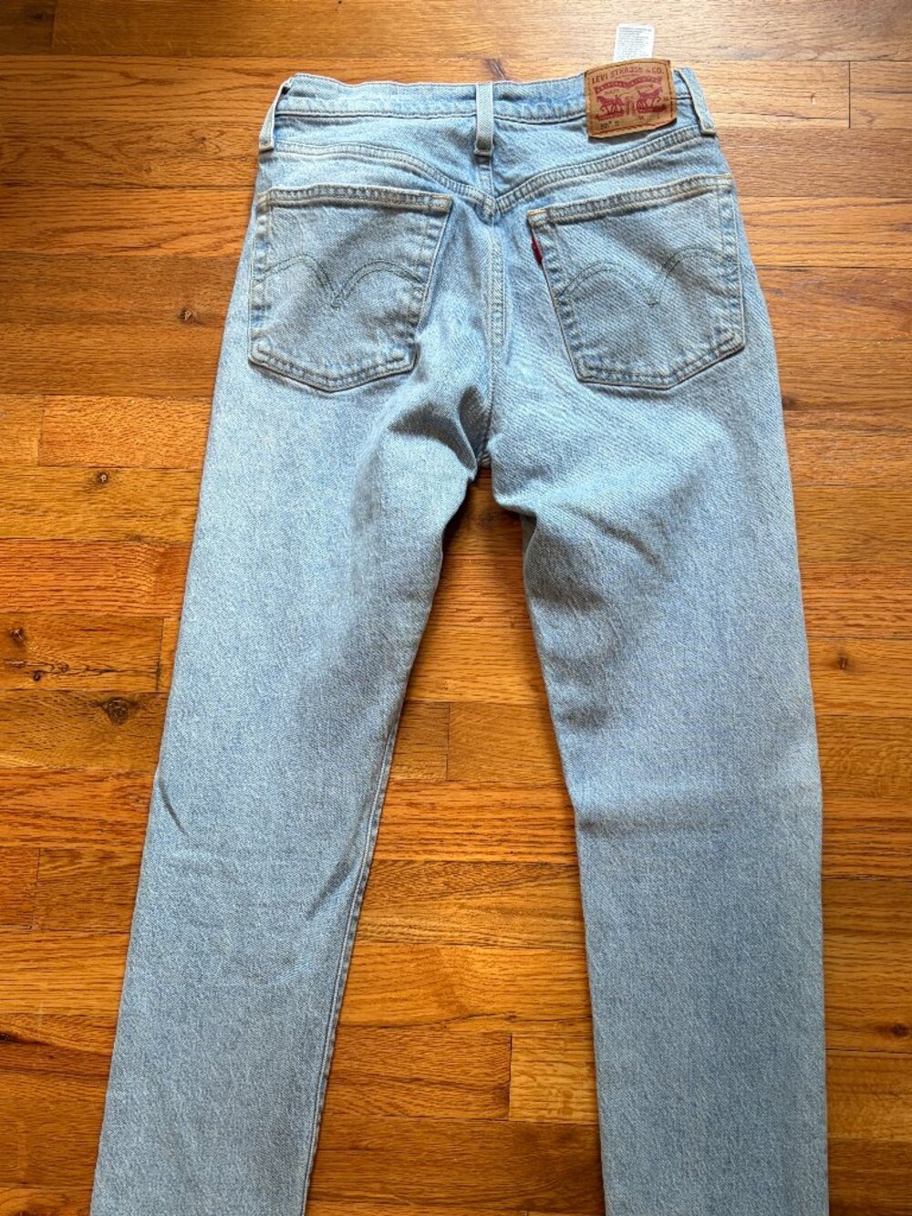 Levi's 501 Original Button Fly Jeans | Light Wash | Raw Hem | Approx. 28x26